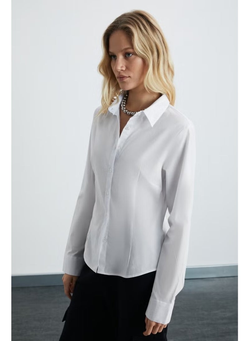 GRIMELANGE Evangeline Women's White Shirt - Image 3